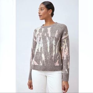 RAILS Virgo Soft Knit Sweater in Grey Abstract Tie Dye